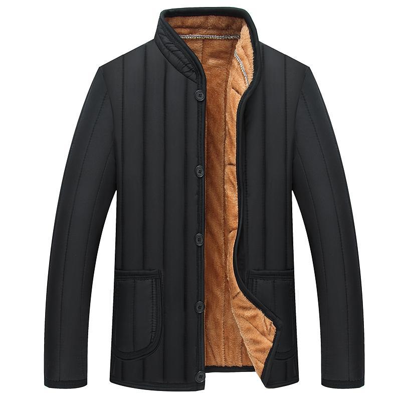 Brabora Winter Men’s Jacket Warm Polyester Puffer Coat with Lining & Filler