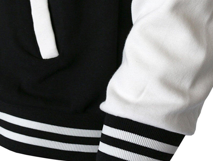 Brabora Men’s Baseball Jacket Loose Fit Cotton Casual Varsity Style