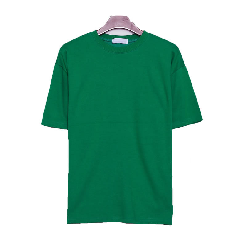 Brabora Men’s Loose Solid Color T-Shirt Summer Thin Cotton Casual Short Sleeve Top