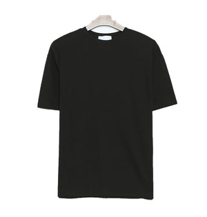 Brabora Men’s Loose Solid Color T-Shirt Summer Thin Cotton Casual Short Sleeve Top