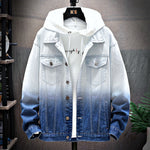 Brabora Men’s Denim Jacket Slim Fit Lapel Long Sleeve Casual Student Outerwear