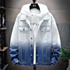 Brabora Men’s Denim Jacket Slim Fit Lapel Long Sleeve Casual Student Outerwear