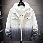 Brabora Men’s Denim Jacket Slim Fit Lapel Long Sleeve Casual Student Outerwear
