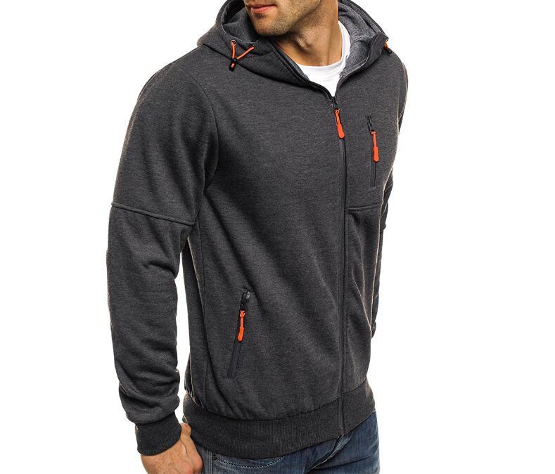 Brabora Men’s Cotton Hoodie Jacket Casual Zip-Up Camouflage Cardigan