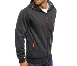 Brabora Men’s Cotton Hoodie Jacket Casual Zip-Up Camouflage Cardigan