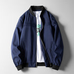 Brabora Men’s Casual Baseball Jacket Lightweight Polyester Bomber for Middle-Aged Men