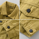 Brabora Men’s French Retro Denim Jacket Shirt Japanese Workwear Casual Spring & Autumn Coat