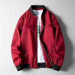 Brabora Men’s Casual Baseball Jacket Lightweight Polyester Bomber for Middle-Aged Men