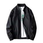 Brabora Men’s Casual Baseball Jacket Lightweight Polyester Bomber for Middle-Aged Men