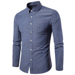 Men’s Korean Slim Fit Dress Shirt Long Sleeve Formal Business Shirt